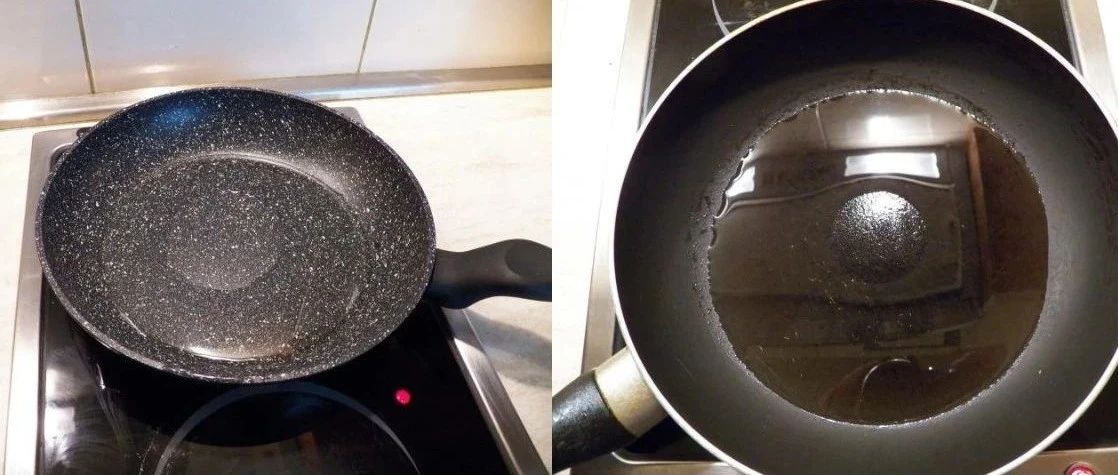 A serious physics question: why does oil always come to the edge of the pot?